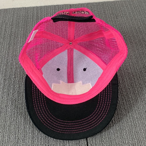 Tampa Break Through Trucker Hat Womens OSFM Black Pink Mesh Back Strapback - Picture 9 of 12